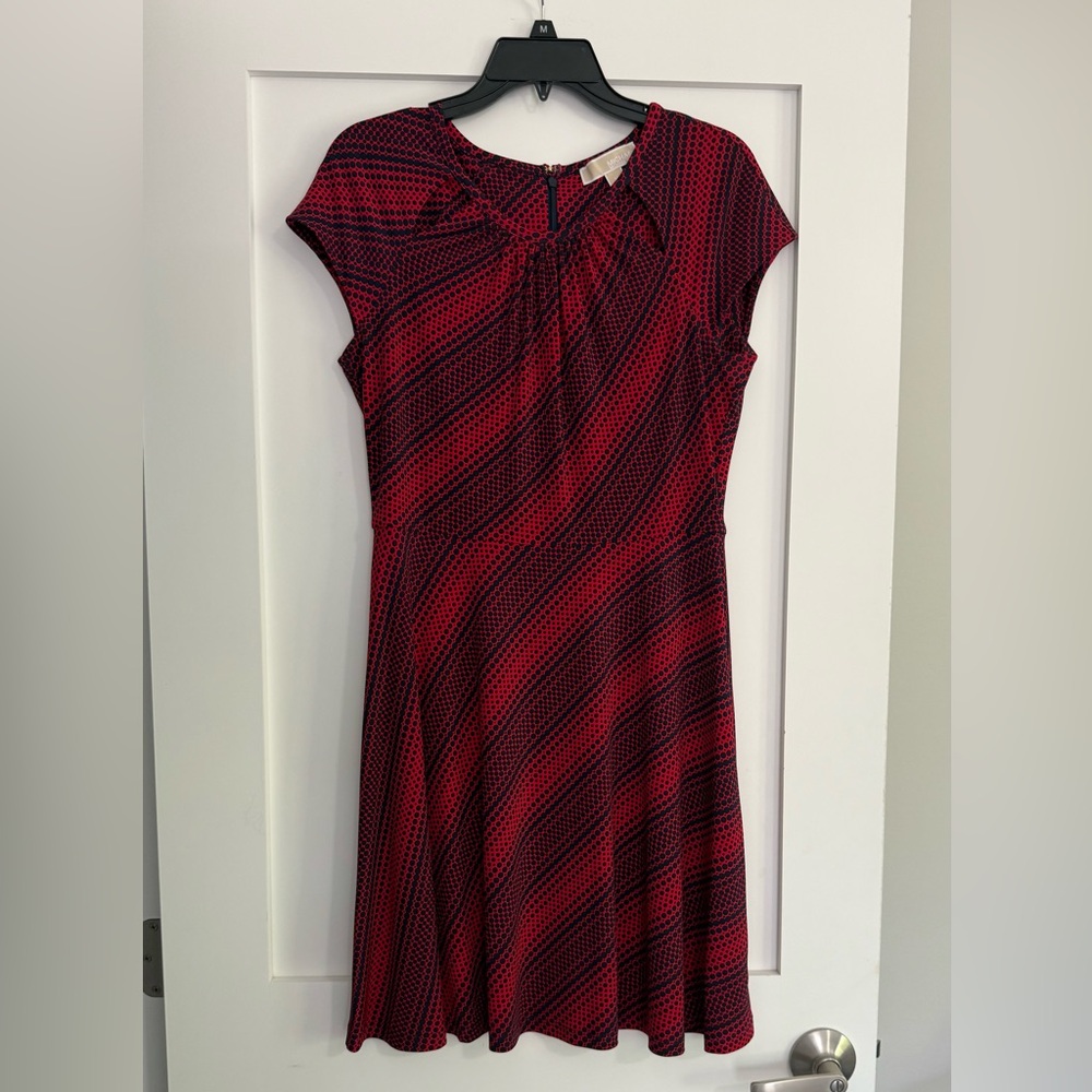 Elegant Red and Black Women's Dress